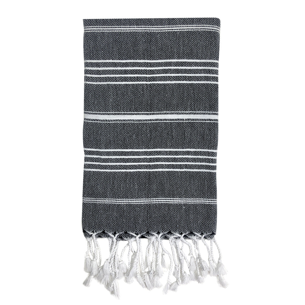 Classic Black Stripe Turkish Towel
